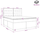 vidaXL Boxspring ágy matraccal Világosszürke 160 x 200 cm Bársony
