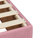 vidaXL Boxspring ágy matraccal Rózsaszín 160 x 200 cm Bársony