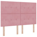 vidaXL Boxspring ágy matraccal Rózsaszín 160 x 200 cm Bársony