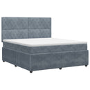 vidaXL Boxspring ágy matraccal Sötétszürke 180 x 200 cm Bársony