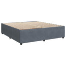 vidaXL Boxspring ágy matraccal Sötétszürke 180 x 200 cm Bársony