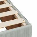 vidaXL Boxspring ágy matraccal Világosszürke 180 x 200 cm Bársony