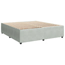 vidaXL Boxspring ágy matraccal Világosszürke 180 x 200 cm Bársony