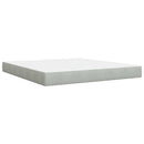 vidaXL Boxspring ágy matraccal Világosszürke 180 x 200 cm Bársony