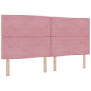 vidaXL Boxspring ágy matraccal Rózsaszín 200 x 200 cm Bársony