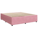 vidaXL Boxspring ágy matraccal Rózsaszín 200 x 200 cm Bársony