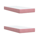 vidaXL Boxspring ágy matraccal Rózsaszín 200 x 200 cm Bársony