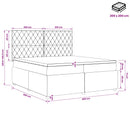 vidaXL Boxspring ágy matraccal Rózsaszín 200 x 200 cm Bársony