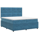 vidaXL Boxspring ágy matraccal fejtámlával Kék 200 x 200 cm Bársony