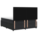 vidaXL Boxspring ágy matraccal fejtámlával Fekete 200 x 200 cm Bársony
