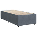 vidaXL Boxspring ágy matraccal Sötétszürke Egyszemélyes Bársony