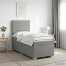 vidaXL Boxspring ágy matraccal Világosszürke 80 x 200 cm Szövet