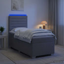 vidaXL Boxspring ágy matraccal Világosszürke 80 x 200 cm Szövet