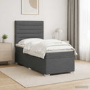 vidaXL Boxspring ágy matraccal Sötétszürke 80 x 200 cm Szövet