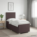 vidaXL Boxspring ágy matraccal Sötét Barna 80 x 200 cm Szövet