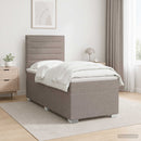 vidaXL Boxspring ágy matraccal fejtámlával Tópszínű 90 x 190 cm Szövet