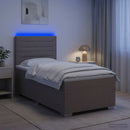 vidaXL Boxspring ágy matraccal fejtámlával Tópszínű 90 x 190 cm Szövet