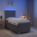 vidaXL Boxspring ágy matraccal Világosszürke 80 x 200 cm Szövet
