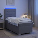 vidaXL Boxspring ágy matraccal Világosszürke 90 x 190 cm Szövet