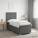 vidaXL Boxspring ágy matraccal Sötétszürke 80 x 200 cm Szövet