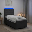 vidaXL Boxspring ágy matraccal Sötétszürke 80 x 200 cm Szövet