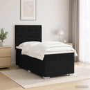 vidaXL Boxspring ágy matraccal fejtámlával Fekete 90 x 200 cm Szövet