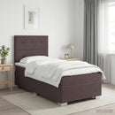vidaXL Boxspring ágy matraccal Sötét Barna 80 x 200 cm Szövet