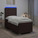 vidaXL Boxspring ágy matraccal Sötét Barna 80 x 200 cm Szövet