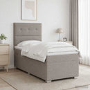 vidaXL Boxspring ágy matraccal fejtámlával Tópszínű 80 x 200 cm Szövet