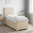 vidaXL Boxspring ágy matraccal Krémszínű 90 x 190 cm Szövet