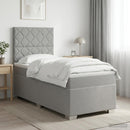 vidaXL Boxspring ágy matraccal Világosszürke 100 x 200 cm Szövet