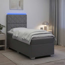 vidaXL Boxspring ágy matraccal Világosszürke 90 x 200 cm Szövet