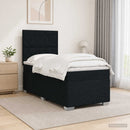 vidaXL Boxspring ágy matraccal fejtámlával Fekete 100 x 200 cm Szövet