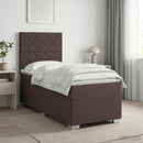 vidaXL Boxspring ágy matraccal Sötét Barna 100 x 200 cm Szövet