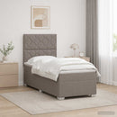 vidaXL Boxspring ágy matraccal fejtámlával Tópszínű 80 x 200 cm Szövet