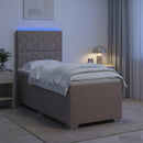 vidaXL Boxspring ágy matraccal fejtámlával Tópszínű 80 x 200 cm Szövet
