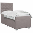 vidaXL Boxspring ágy matraccal fejtámlával Tópszínű 80 x 200 cm Szövet