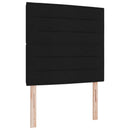vidaXL Boxspring ágy matraccal fejtámlával Fekete 90 x 200 cm Szövet