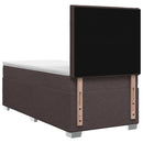 vidaXL Boxspring ágy matraccal Sötét Barna 90 x 200 cm Szövet