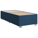 vidaXL Boxspring ágy matraccal LED szalagokkal Kék 100 x 200 cm Szövet