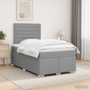 vidaXL Boxspring ágy matraccal Világosszürke 120 x 200 cm Szövet