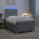 vidaXL Boxspring ágy matraccal Világosszürke 120 x 200 cm Szövet