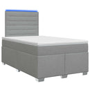 vidaXL Boxspring ágy matraccal Világosszürke 120 x 190 cm Szövet
