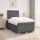 vidaXL Boxspring ágy matraccal Sötétszürke 120 x 190 cm Szövet