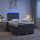 vidaXL Boxspring ágy matraccal Sötétszürke 120 x 190 cm Szövet
