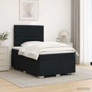 vidaXL Boxspring ágy matraccal fejtámlával Fekete 120 x 190 cm Szövet