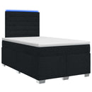 vidaXL Boxspring ágy matraccal fejtámlával Fekete 120 x 190 cm Szövet
