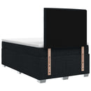 vidaXL Boxspring ágy matraccal fejtámlával Fekete 120 x 190 cm Szövet