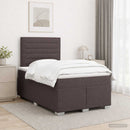 vidaXL Boxspring ágy matraccal Sötét Barna 120 x 200 cm Szövet