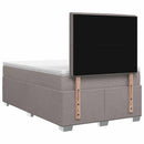 vidaXL Boxspring ágy matraccal Tópszínű 120 x 190 cm Szövet